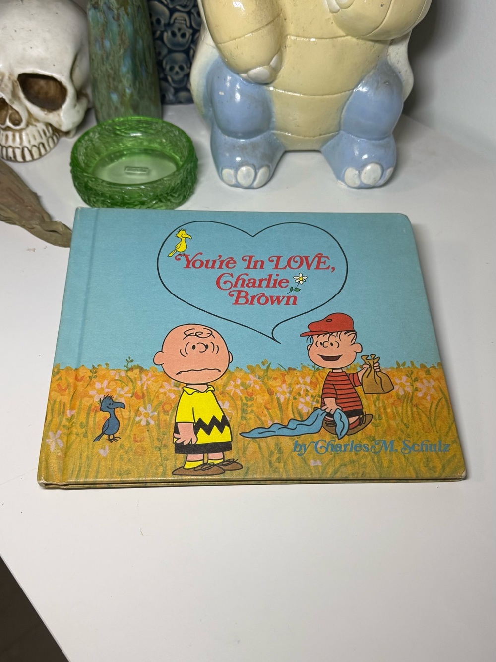 Antique 1960s Peanuts You’re In Love, Charlie Brown HC Book By Charles M. Schulz